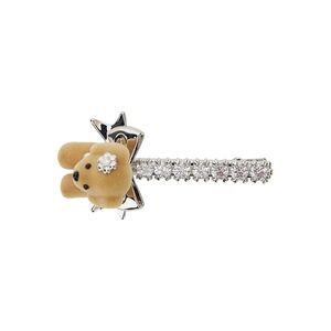 Yvmin Women Puppy Bowknot Thin Hair Pin